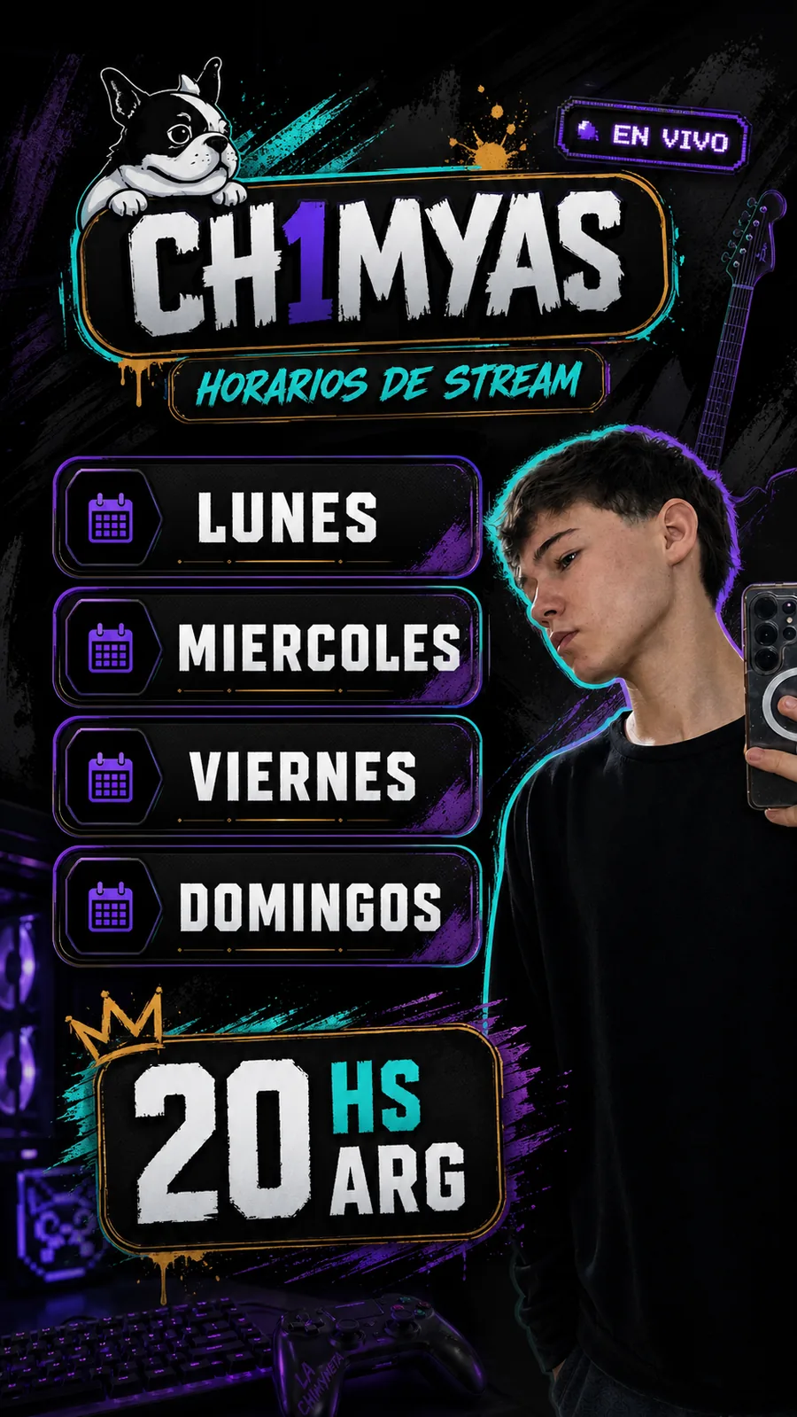 Horarios de stream de Ch1myas